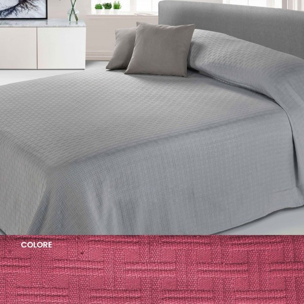 Copriletto Letto Piazza e Mezzo Jacquard Cavalieri Fuxia