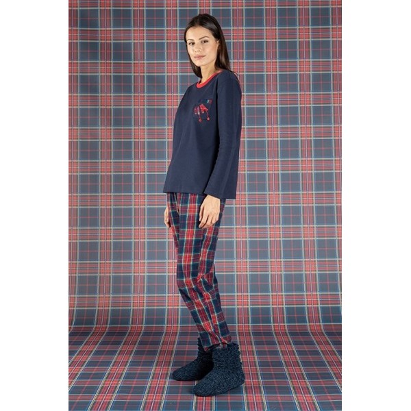 Pigiama Donna Maryplaid  colore Navy 6M94797