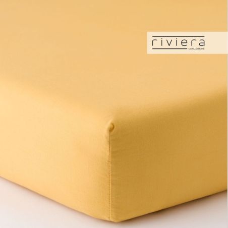 Completo lenzuola letto piazza e mezza Carillo Riviera Freedom Giallo Crema