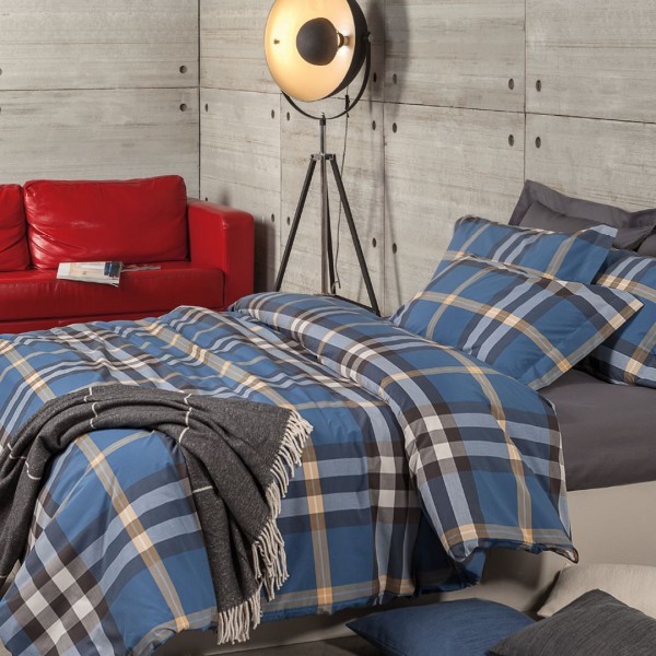 Completo lenzuola letto Singolo Randi Nevada colore Blu