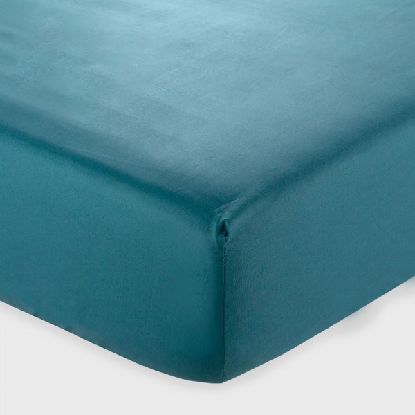 Lenzuolo sotto con angoli letto Singolo Andrea Home I Colorissimi in tinta unita Azzurro Anatra