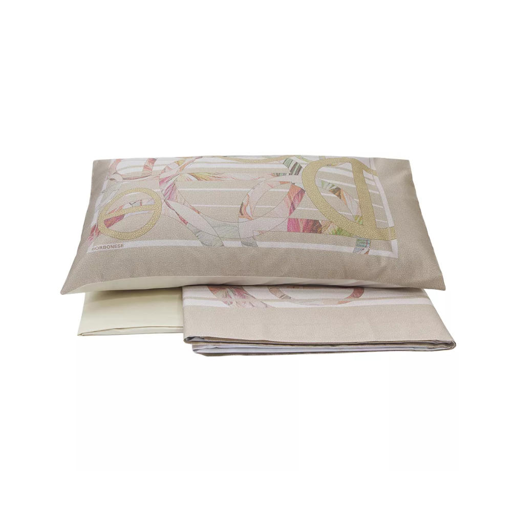 Lenzuola letto matrimoniale Borbonese Liberty colore Beige