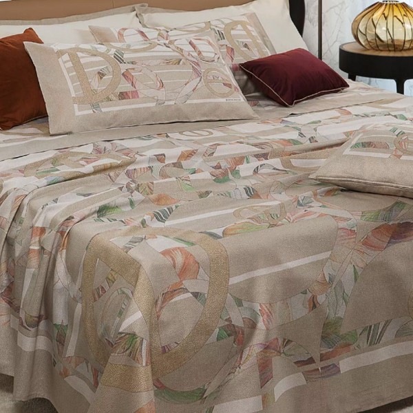 Lenzuola letto matrimoniale Borbonese Liberty colore Beige