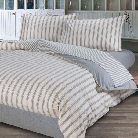 Lenzuolo letto matrimoniale sotto con angoli Natura Jolie Motivo Eolo Beige