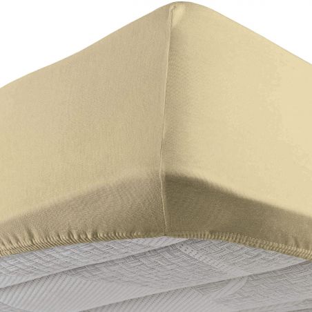 Lenzuolo sotto con angoli elastici Piazza e Mezza Vivacolor DaunenStep Beige