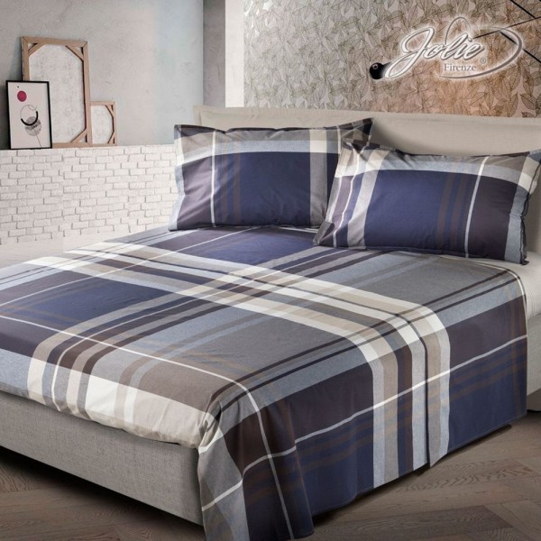 Parure Lenzuola letto Singolo Cavalieri Madison colore Navy