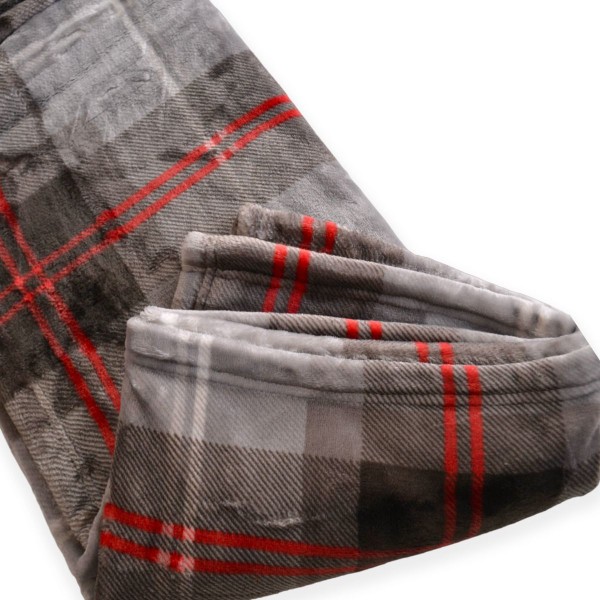 Plaid Effetto Cashmere cm 170x210 Cavalieri Scottish colore Grigio