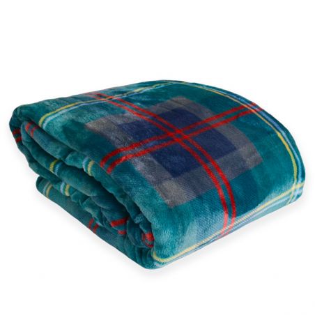 Plaid Effetto Cashmere cm 240x200 Cavalieri Scottish colore Verde