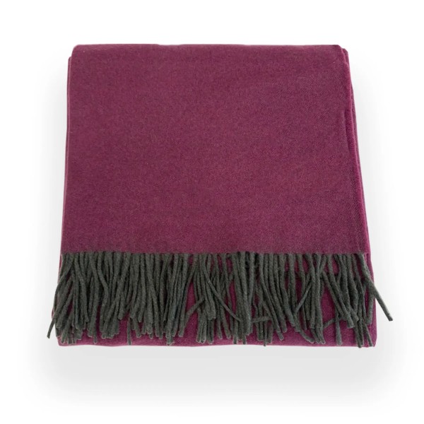 Plaid in cashmere letto singolo Lanerossi Himalaya colore bordeaux