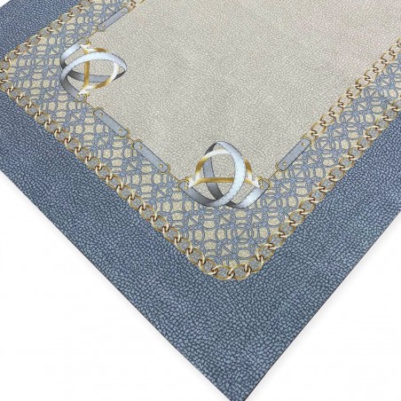 Runner Tovaglia Vis a Vis 50x150 Borbonese Foulard colore Grigio