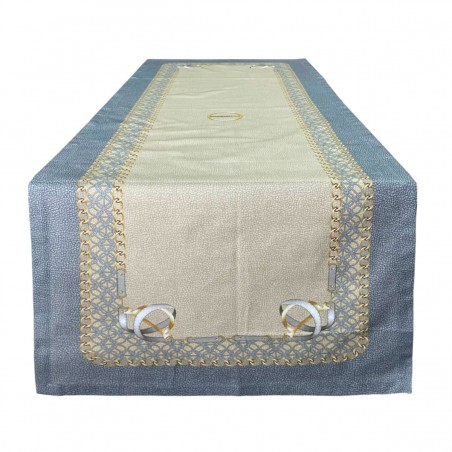 Runner Tovaglia Vis a Vis 50x150 Borbonese Foulard colore Grigio