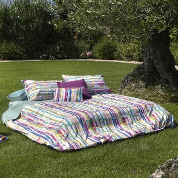 Completo lenzuola letto Singolo Fazzini Fili Multicolor