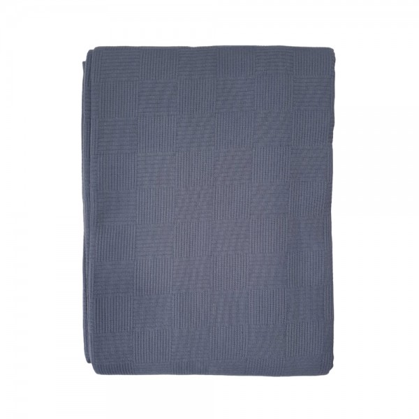 Copriletto letto singolo Cavalieri Ostuni colore denim