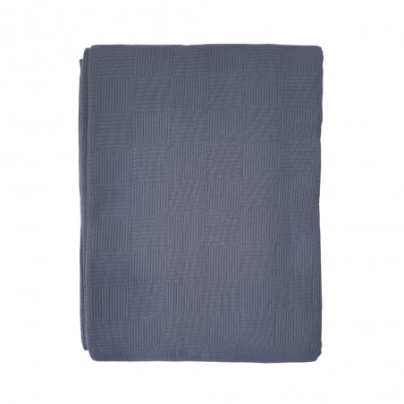 Copriletto letto singolo Cavalieri Ostuni colore denim