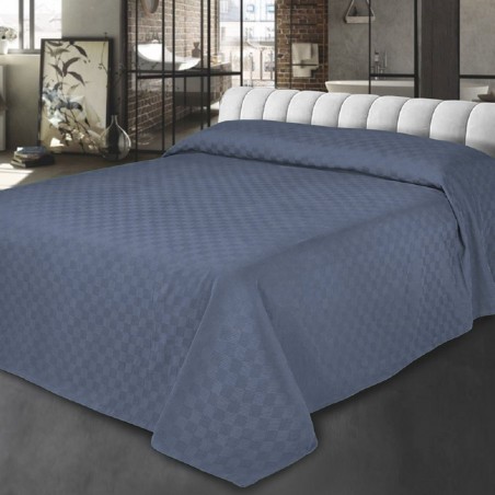 Copriletto letto singolo Cavalieri Ostuni colore denim