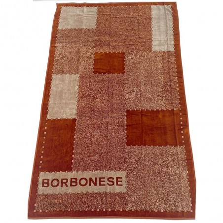 Telo Mare Borbonese Patchwork colore Ruggine