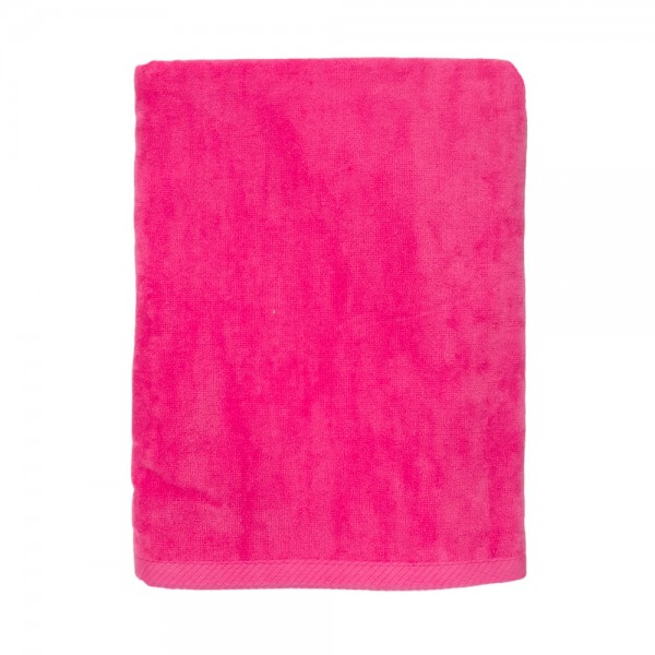 Telo Mare cm 90x170 Velour tinta unita Cavalieri Jolie colore Fuxia