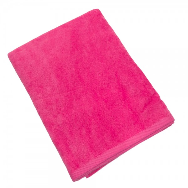 Telo Mare cm 90x170 Velour tinta unita Cavalieri Jolie colore Fuxia