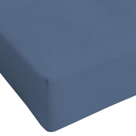 Lenzuolo Sotto con Angoli letto 1 piazza e mezza Cavalieri Logan in Jersey colore Denim