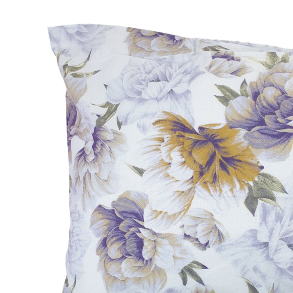 Completo Lenzuola letto Matrimoniale Peony colore Viola